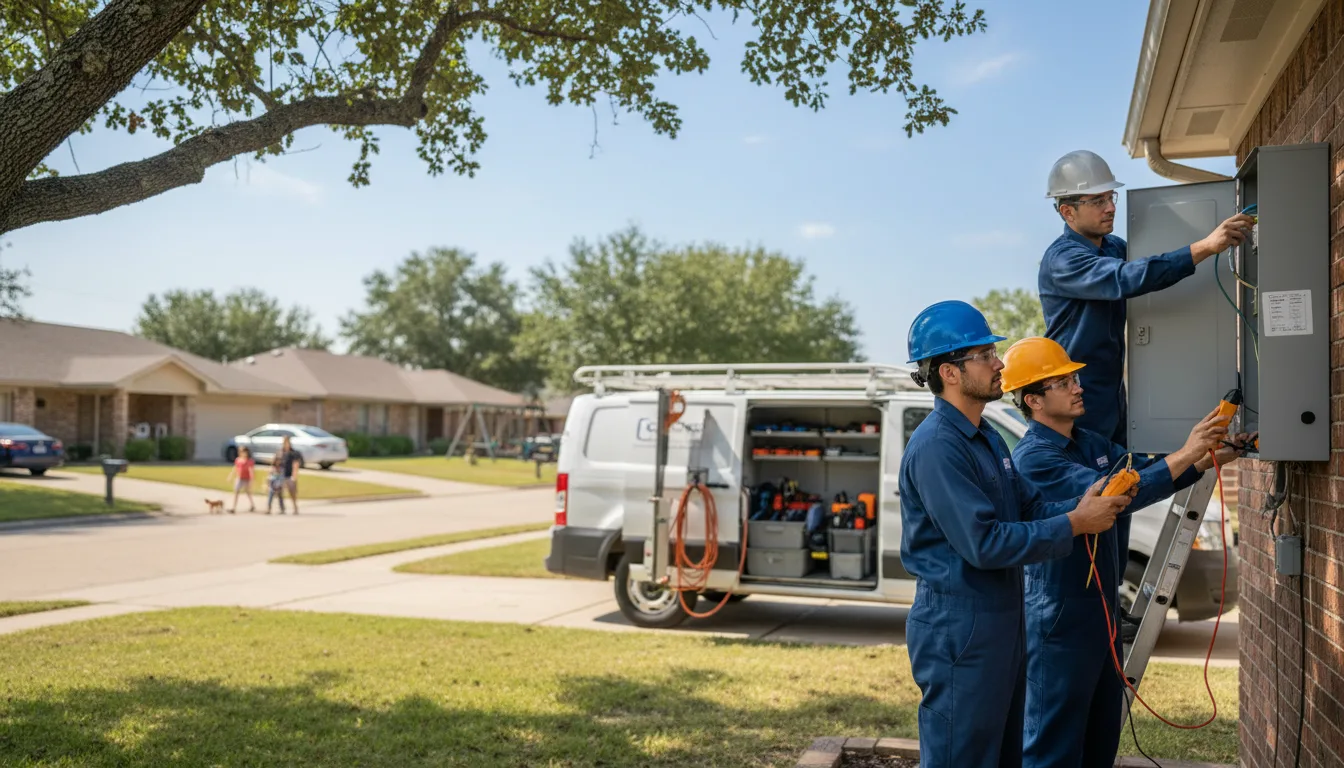 Certified electrician providing emergency electrical services in Kempner, TX